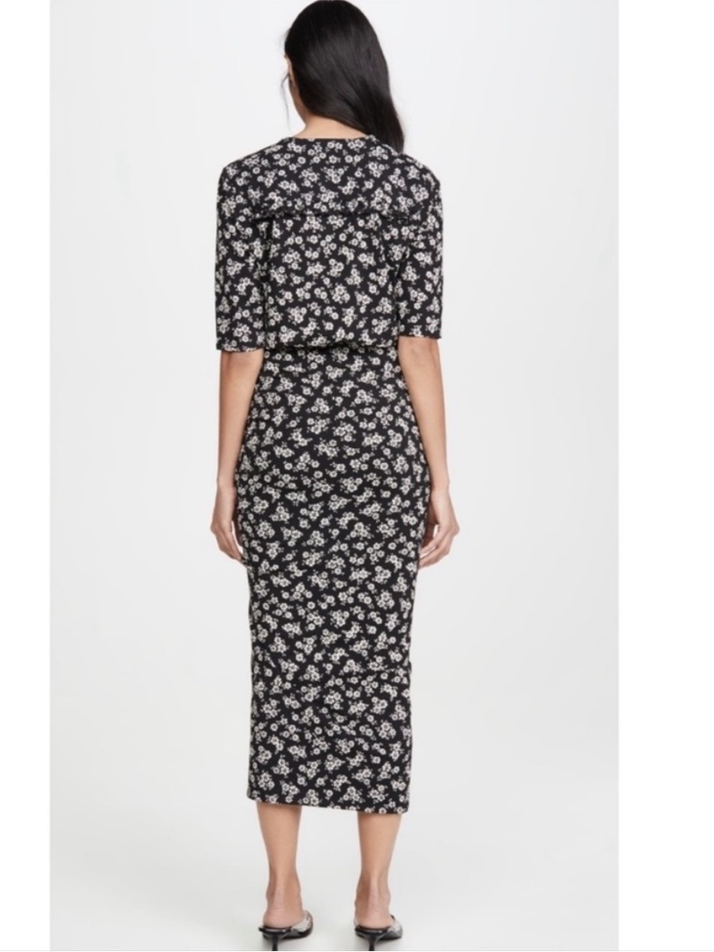 Veronica Beard Mariposa dress In Black and White Floral Size Small - Picture 3 of 16